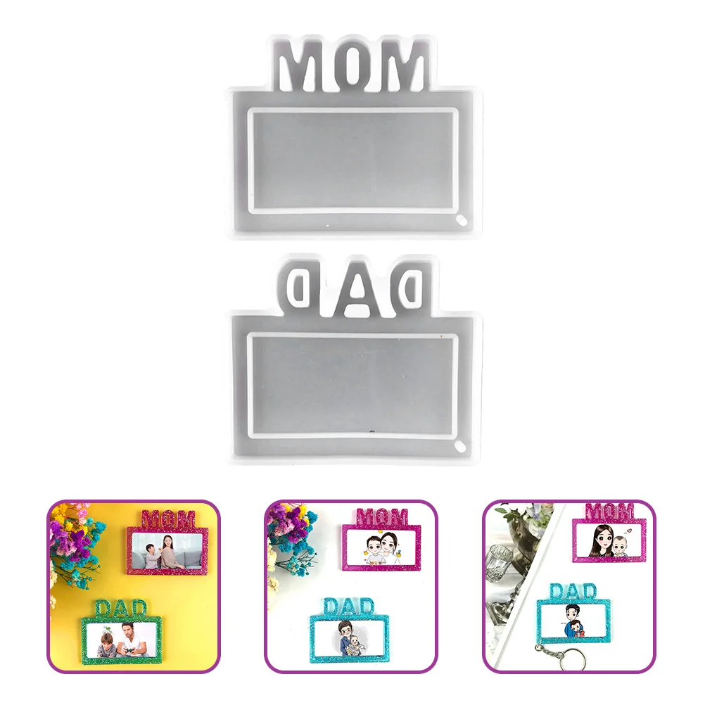 

2 шт. силиконовые формы для ключей, кулон из смолы, сделай сам, ремесла, креативный дизайн, подарок на день рождения, Рождество, форма для мамы из смолы