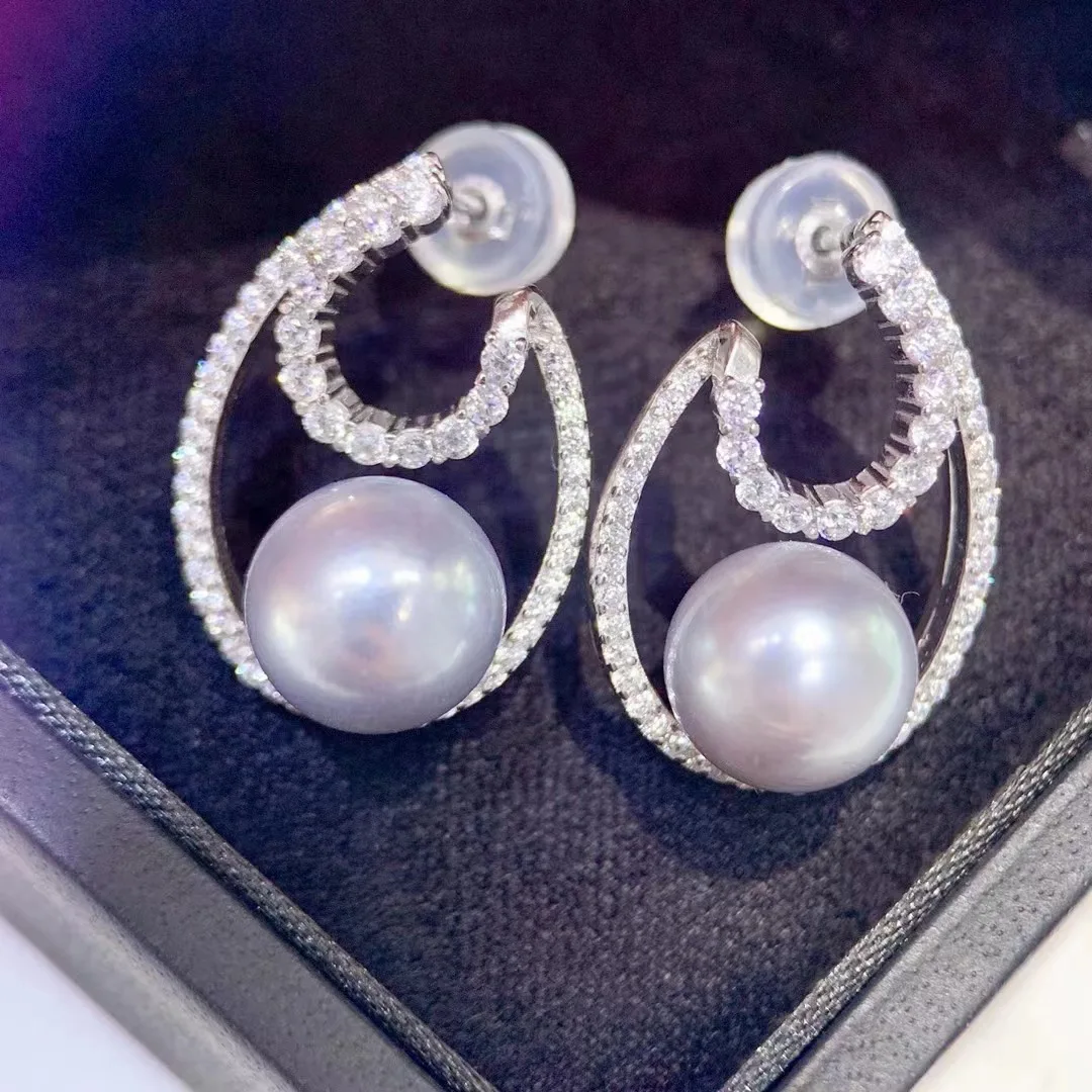 

Pearl Earrings Real Multi-hemp Akoya Pearl 8-8.5 Mm Niche Design Jewelry Earrings Gift