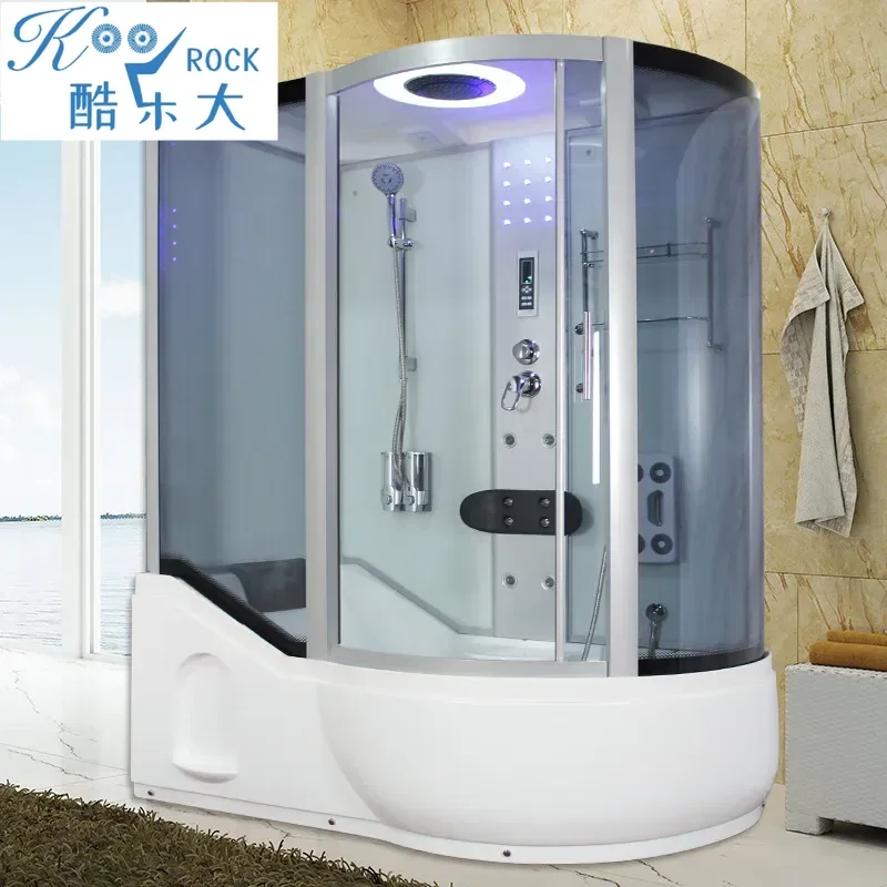 

Универсальная душевая комната с гидротерапевтическими форсунками/термостатическим пузырьковым массажем/паром/теплым воздухом/музыкальным светодиодом для дома и отеля, спа-ванны