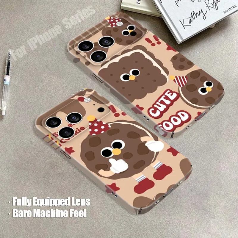 

Cartoon Cookie Food Pattern For Apple iPhone 7 8 11 12 13 SE XR XS Plus Pro Max Mini 2022 Film Hard Shell Phone Case