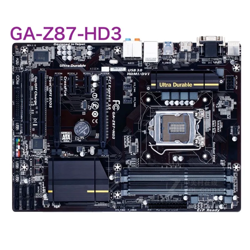 

For Gigabyte GA-Z87-HD3 Motherboard 32GB LGA 1150 DDR3 ATX Mainboard 100% Tested OK Fully Work Free Shipping