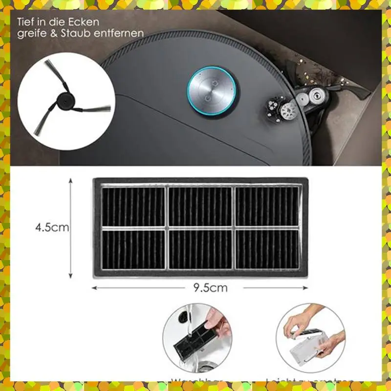 AGLH ل Dreame X40 الترا جهاز آلي لتنظيف الأتربة الأسطوانة الجانب فرشاة فلتر HEPA ممسحة وسادة كيس لجميع الغبار الملحقات المكنسة الأساسية