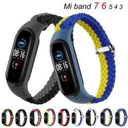 Bracelet for Xiaomi Mi band 6 7 Strap Elastic adjustable Nylon Braided solo loop Miband4 miband 5 correa Mi band 4 3 5 6 strap