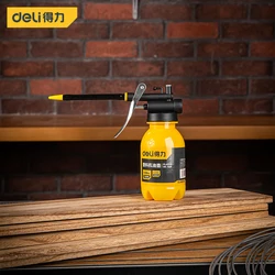 Deli Oil Can Oiler Lubrication Metal High Pressure Pump Grease Guns Car Oil Pot Bottle Car Repair Hand Tool 250ml 300ml 500ml