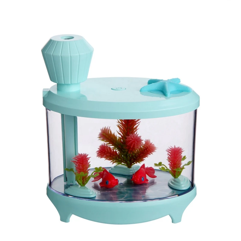 

Creative Fish Tank Air Humidifier Diffuser Colorful Night Light DC5V USB Mini Mist Maker 460ML Water Diffuser