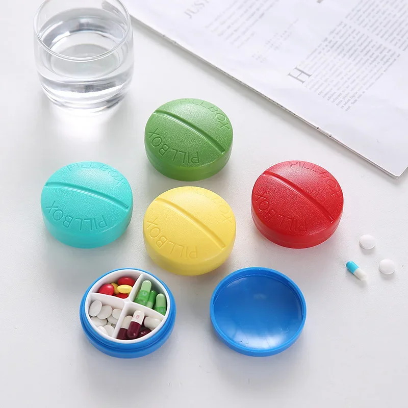 Portable Travel 4/6-Slot Medical Pill Box Holder 1pc Medicine Case Drug Storage New Compartment Travel Pill Box