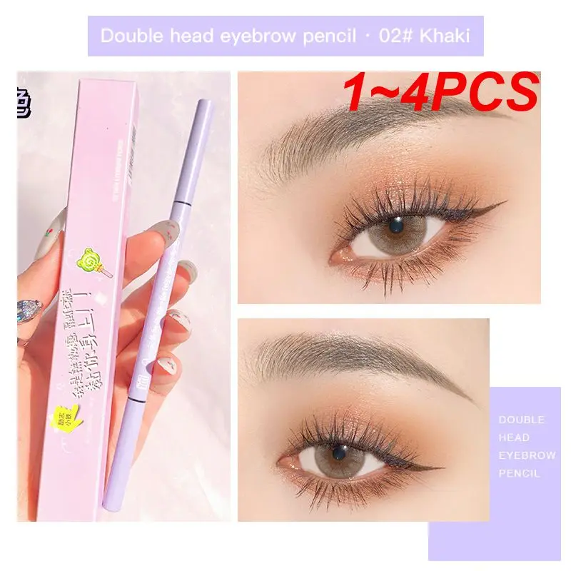 1~4PCS Eyebrow Pencil Smudge-proof Great For Daily Makeup Vibrant Coffee Brown Color Brown Coffee Color Makeup Must-have