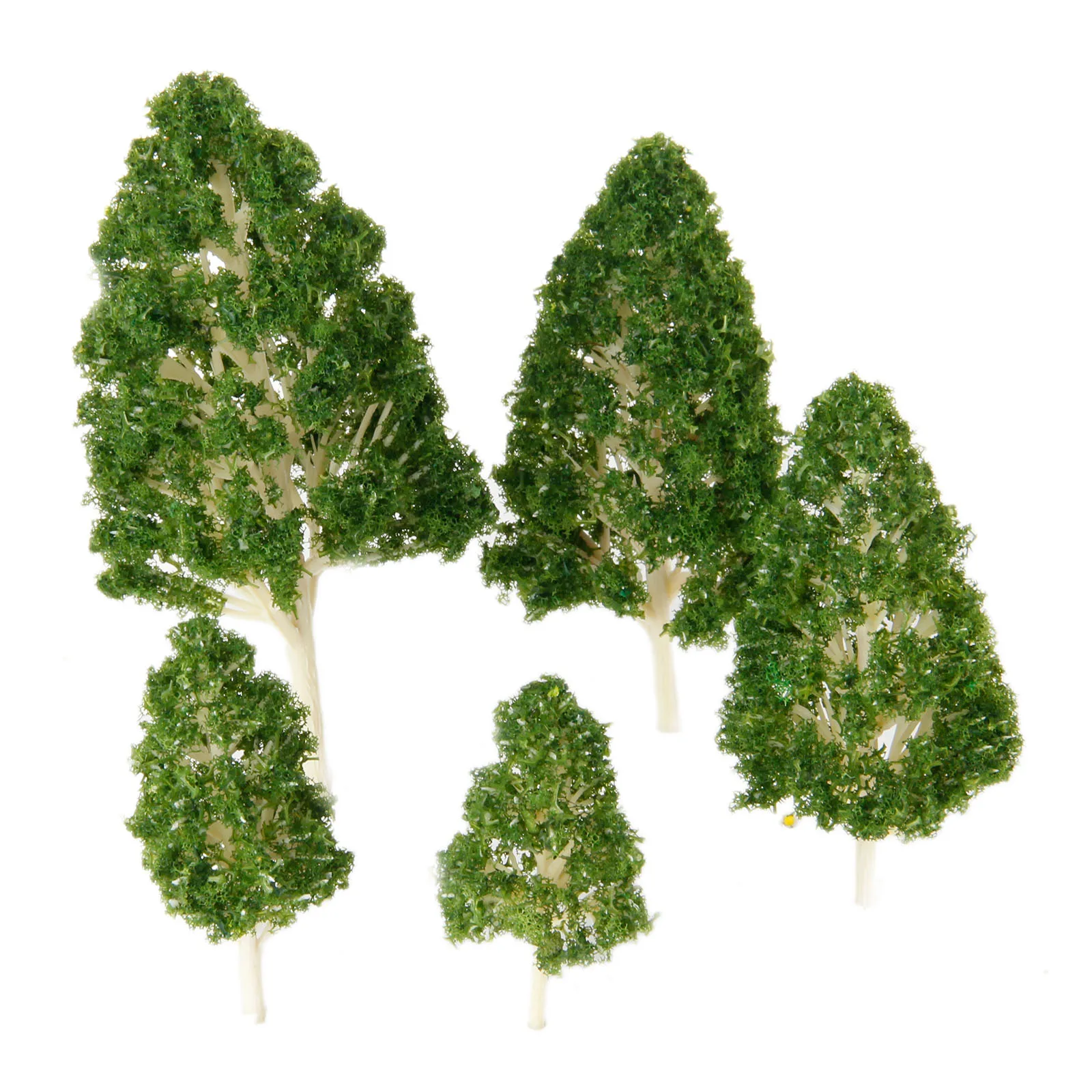 5pcs Green Trees Model Aritificial Plant Train Railway Wargame Diorama Park Scenery Layout HO N Z Building Landscape Accessories