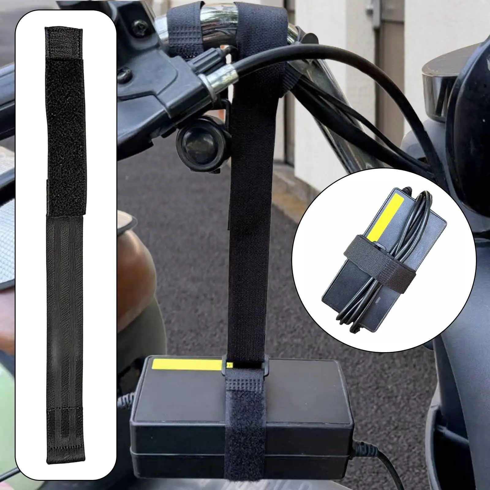 

E Bike Charger Fixed Strap Universal Polyester Binding Tie for Electric Scooter Charging Device and Handlebar Hanging