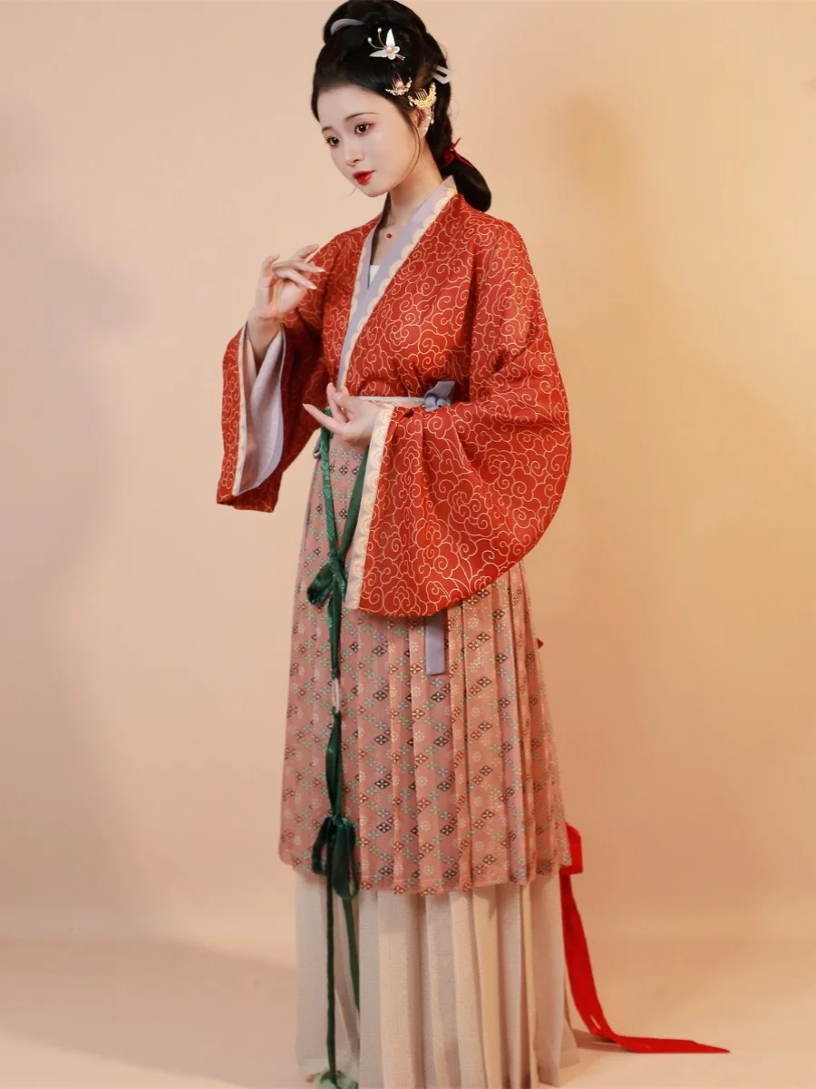 

Оригинальный весенне-летний комплект со вкусом Nanan, Reconstructed Song Dynas, платье с воротником и юбка, ансамбль для женщин