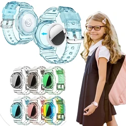 Apple Airtag Wristband for Kids,Airtags Bracelet Holder Case, Anti Lost Trackers Air tag Cover Watch Band for Girls Boys Elders