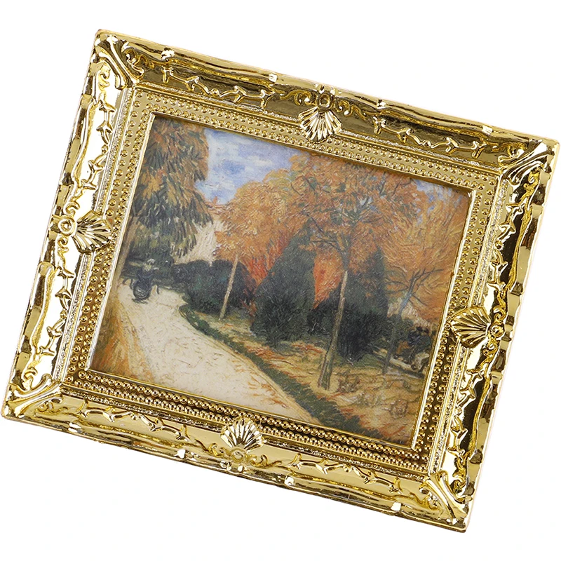 Vintage 1:12 Bilancia Foto Pittura Murale Pittura Pittura Murale Immagine per 1:12 Miniatura Casa Delle Bambole Miniaturas Casa De Munecas