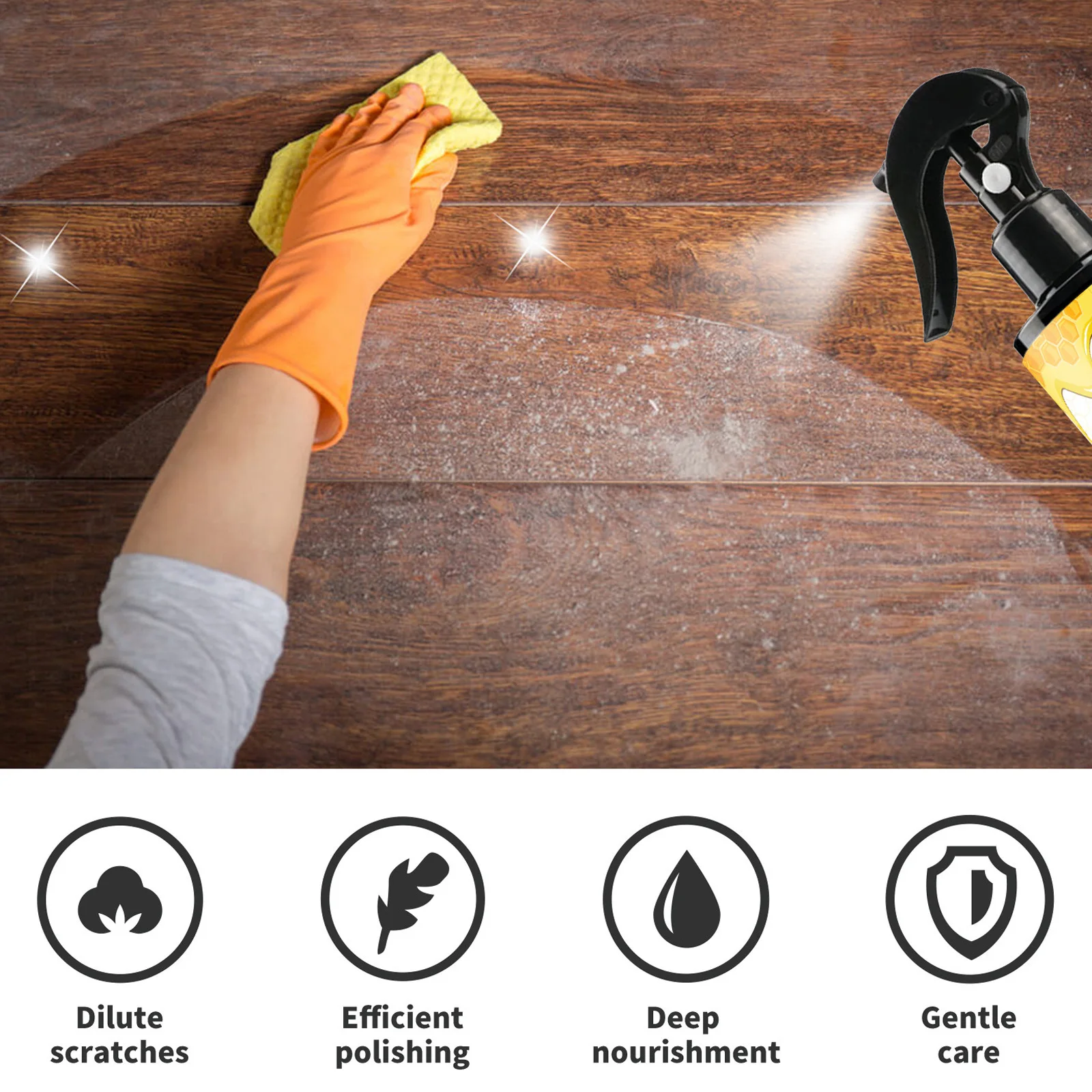 Furniture beeswax spray furniture floor care polishing waterproof scratch-proof renovation care wax