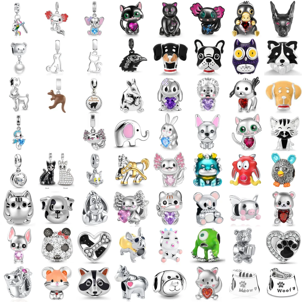 

Новый 925 Серебряный Плоский Билл Утка Сова Розовый Слон Подвески Подвески Бусины Подходят Оригинальные Браслеты Браслеты DIY Ювелирные Изделия Для Женщин