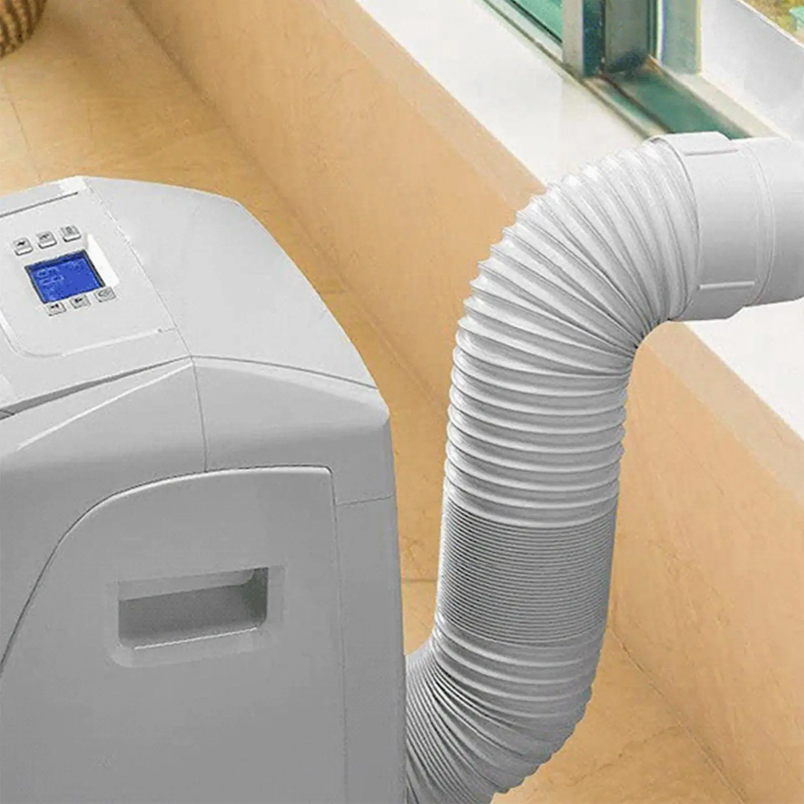 Portable Ac Vent Wall Mount Connector Dryer Vent Hose Wall Mounted Connector Plate Parts With Hose For Home Kitchen Room Bedroom