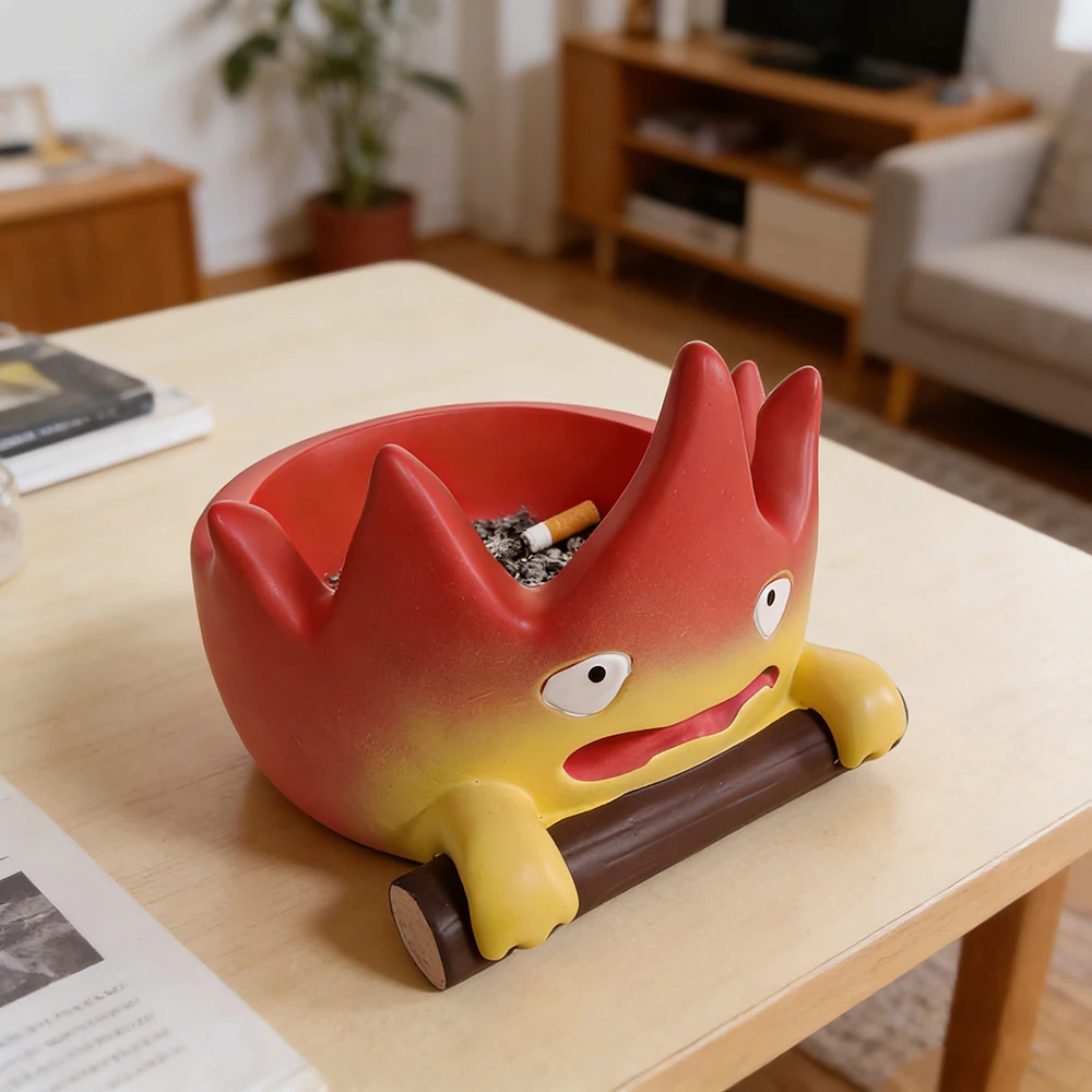 

Мультяшная милая пепельница в форме пламени, настольное украшение для дома, креативная пепельница в форме огня, предотвращающая разлетание пепла, декоративный подарок