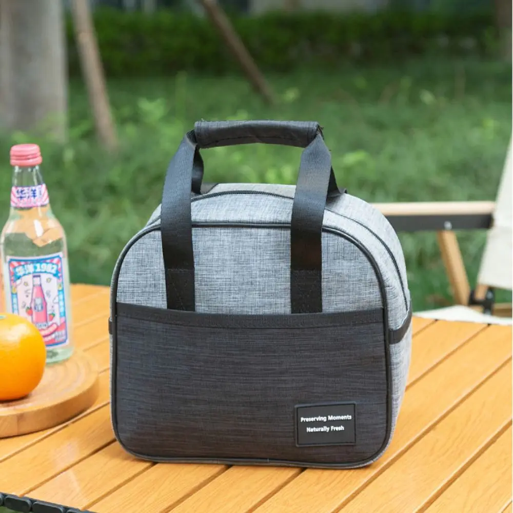 

Portable Insulated Thermal Lunch Bag Large Capacity Oxford Cloth Hand-held Picnic Food Pouch Waterproof Thickened Lunch Box