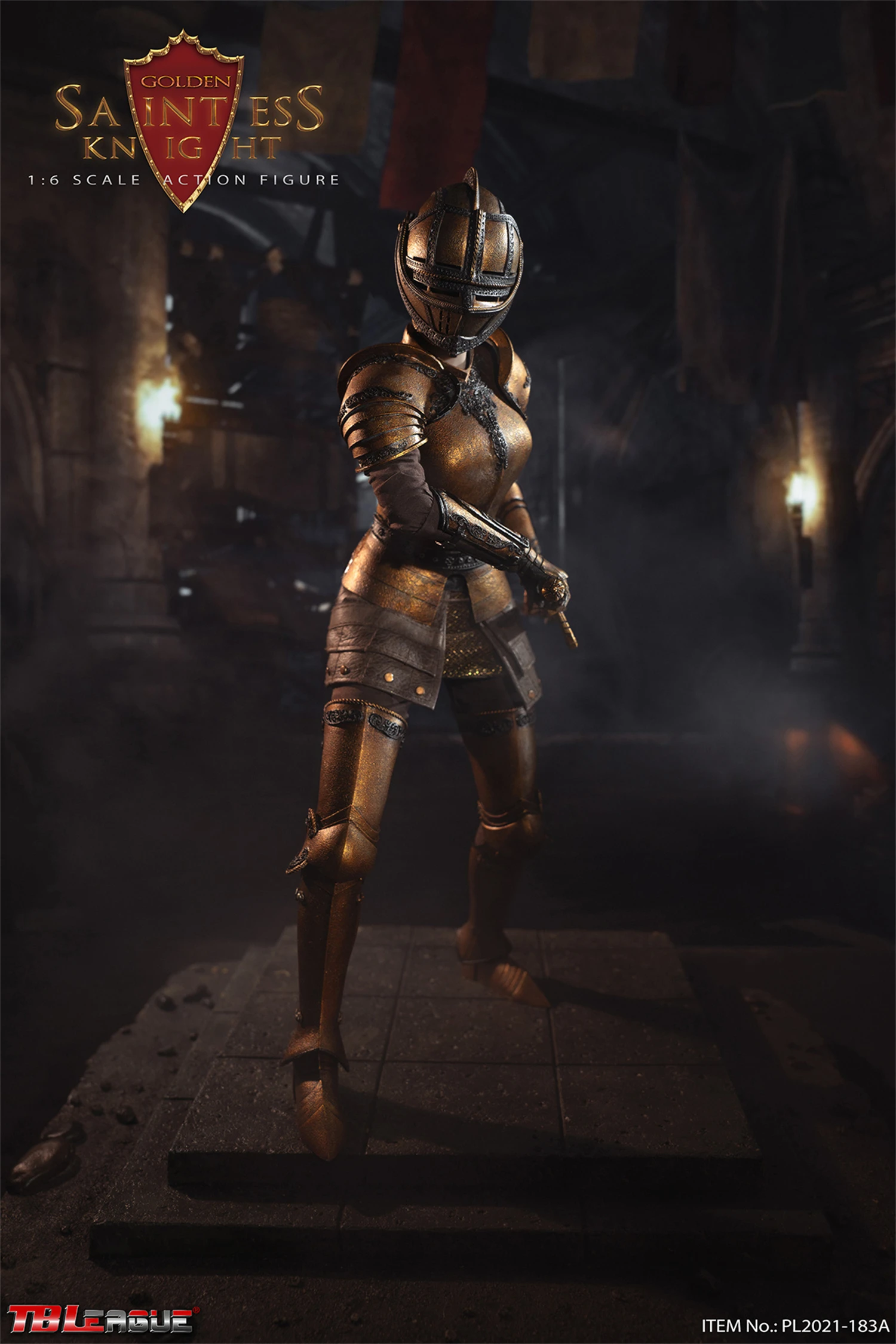 TBLeague 1/6 PL2021-183A Saintess Knight Golden Armor Female Soldier Action Figure 12inches Collection Model