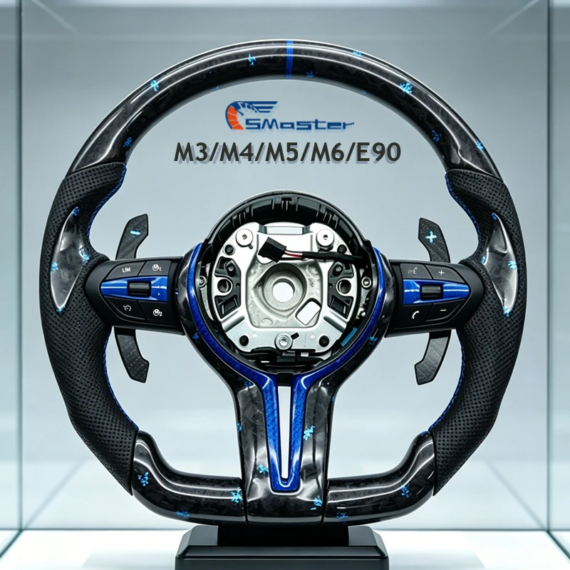 

M Sport Steering Wheel for Forged Carbon Fiber BMW F02 F06 F10 F11 F12 F15 F20 F22 F30 F33 F36 F80 M3 F82 M4 F90 M5 Flat Bottom
