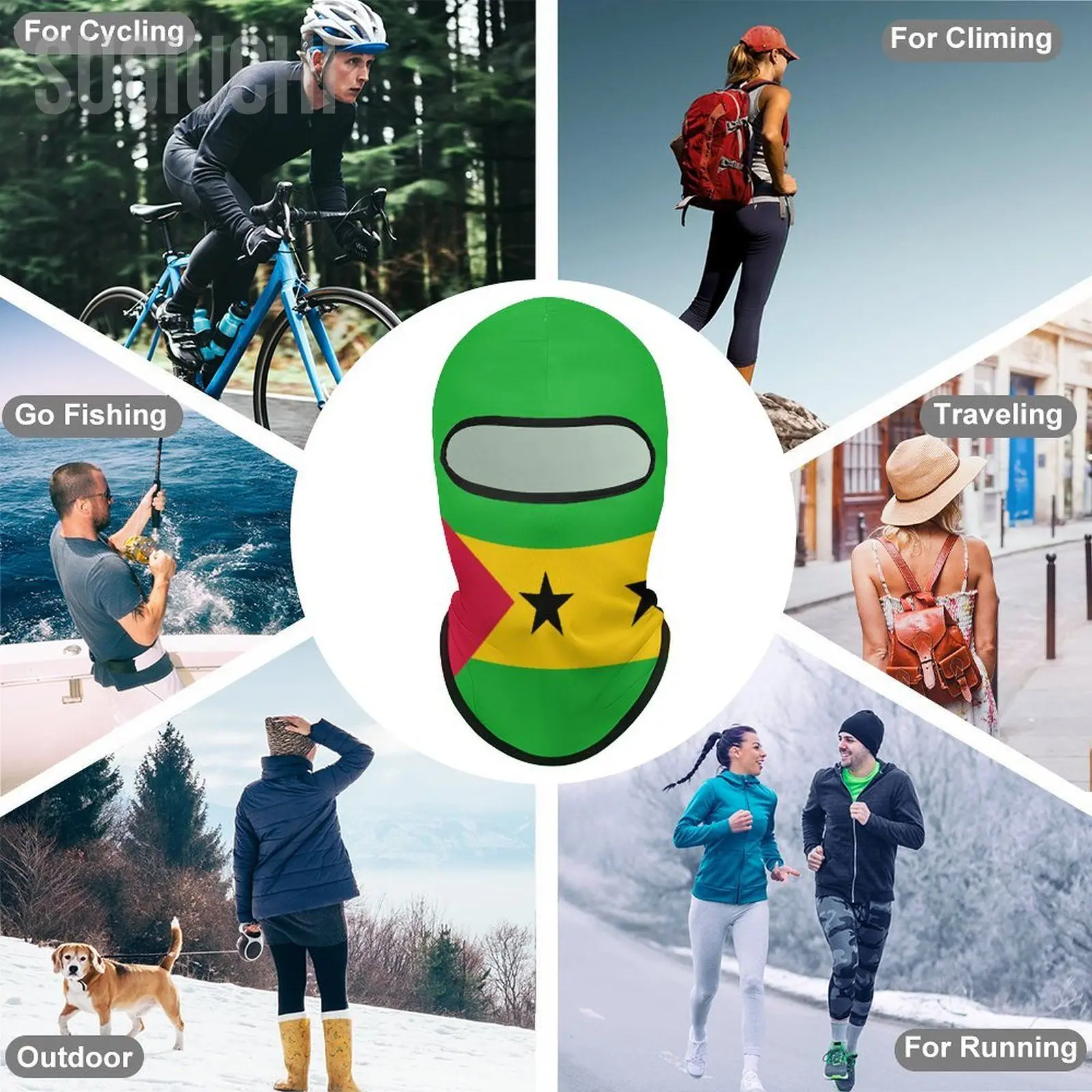 ساو تومي وبرينسيبي العلم في الهواء الطلق واقية من الشمس دراجة نارية قناع الوجه موتو السائق الرياح سدادة يندبروف دراجة ركوب الدراجات القبعات #4