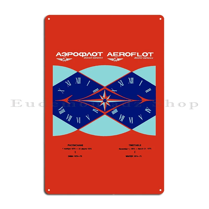 We Re Flying Aeroflot Timetable Metal Sign Personalized Designing Living Room Wall Decor Living Room Tin Sign Poster