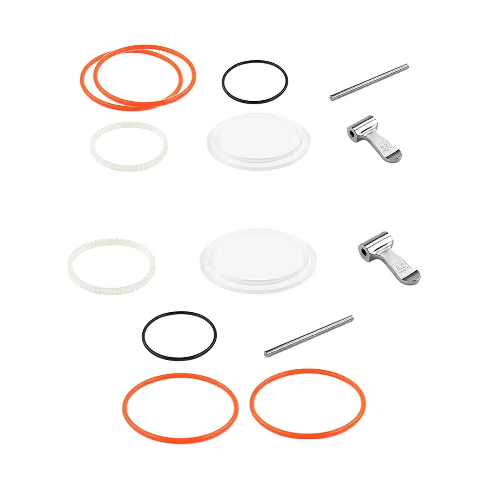 7Pcs Jewelry Rotary Tumbler Polisher Replacement Set Rubber Chain Dentate Strip Sealing Rings Rotary Barrel Cover Jewelry Tools