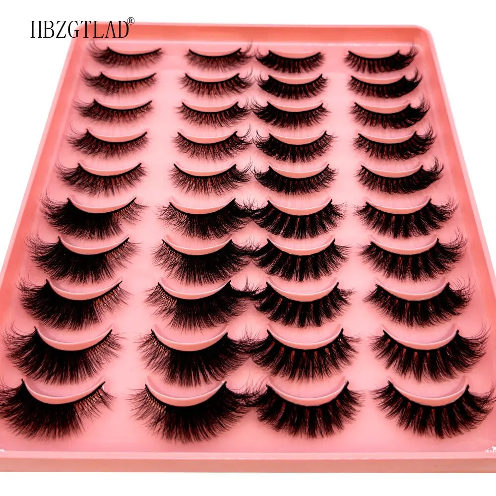 Mix 20 Pairs Eyelashes 3D Mink Lashes Fluffy Soft Wispy Natural Eyelash Extension Reusable Lashes Mink False Eyelashes Makeup