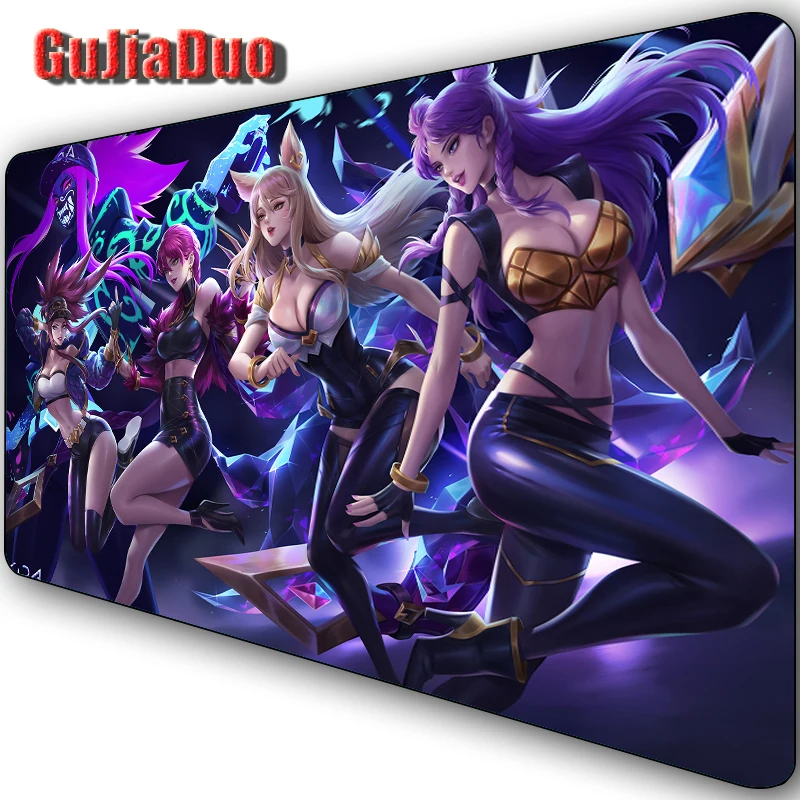 

Akali League of Legends Mouse Pad 80x40cm Extra Large Gamer Computer Desk Mat Gaming Room Accessories Kawaii Mousepad Table Pad