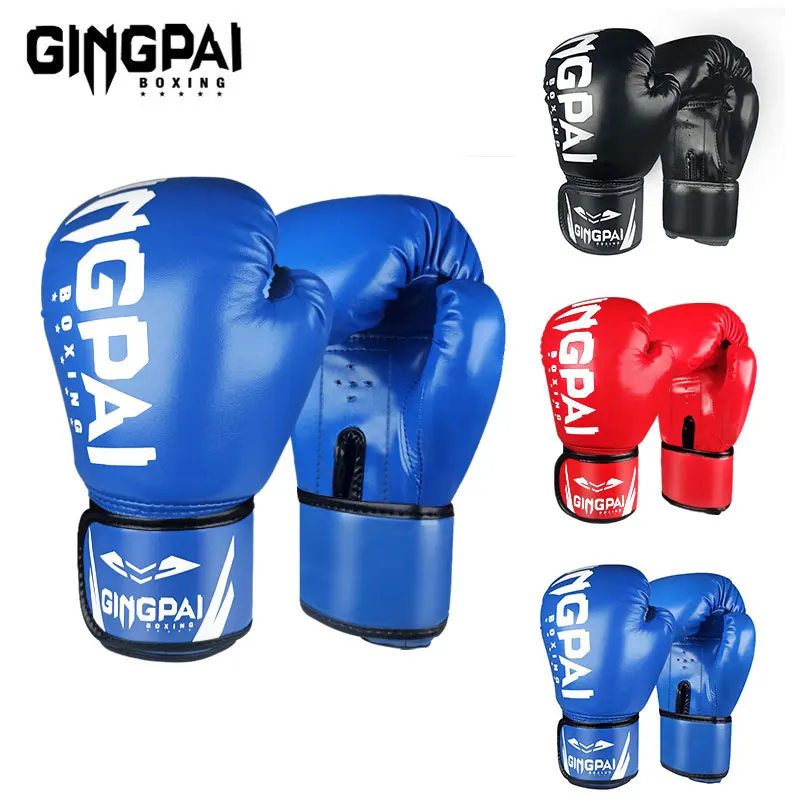 High cost-effectiveness Boxing Gloves Men Training Fighting Gloves PU Leather Breathable Karate Kickboxing Muay Women 6 10oz