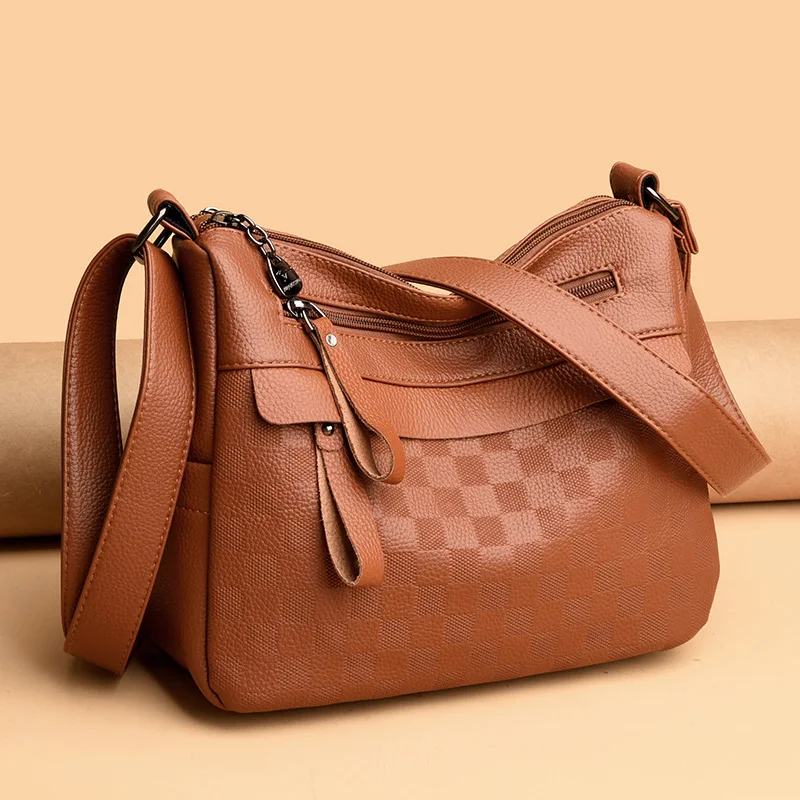 Sac à Main en cuir véritable souple pour femmes, Sac à bandoulière de marque de luxe de bonne qualité, 2023