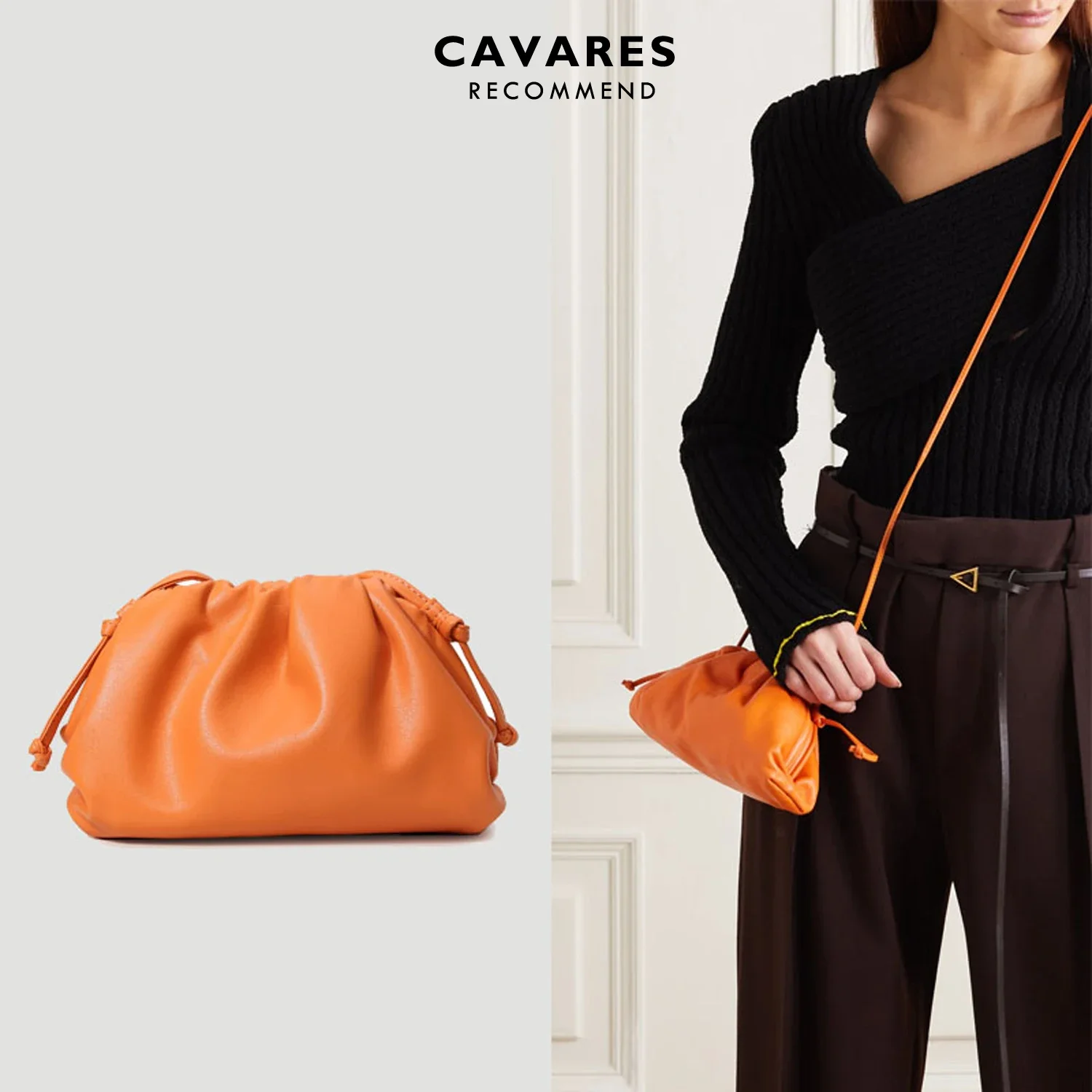 

Luxury Trendy Genuine Leather Cowhide Handbag High Quality Shoulder Cloud Soft Fashion Dinner Clutch Crossbody Bag For Women