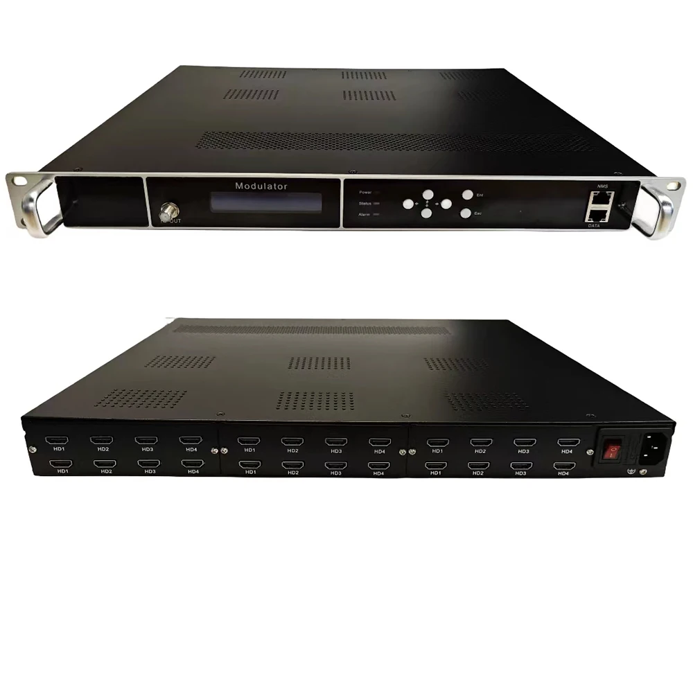 

8 12 16 20 24 Channel H264 H265 HDMI Encoder Modulator Dvb-t Dvb-c Atsc Isdbt Hotel Cable Tv System Hdmi To Rf Ip To Rf