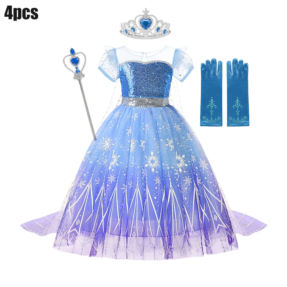 Disney Sleep Beauty Aurora Princess Girl Costume Kids Girl Luxury Birthday Party Rapunzel Frozen Halloween Party Cosplay Outfits