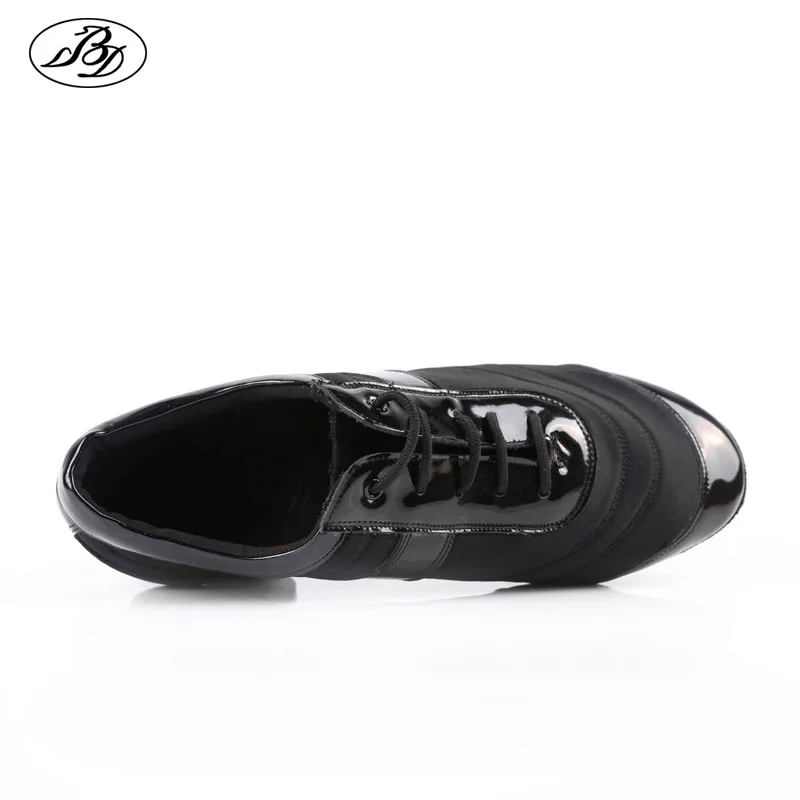 BD Dance Shoes Men Latin Professional Patent Leather Shoes Split Outsole Genuine Leather Sole BD460 Ballroom Shoes Sneaker