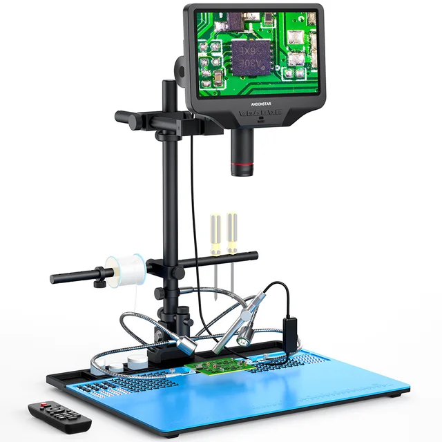 Andonstar AD409-Max z endoskopem WIFI/HDMI 10.1'' Mikroskop Cyfrowy z Funkcją Pomiaru do Lutowania, PCB, Elektroniki, Naprawy Telefonów