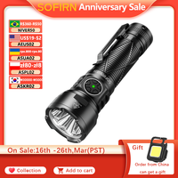 SOFIRN SR15 Rechargeable Flashlight 4500lm Super Bright Long Beam Distance EDC Torch for Camping Fishing