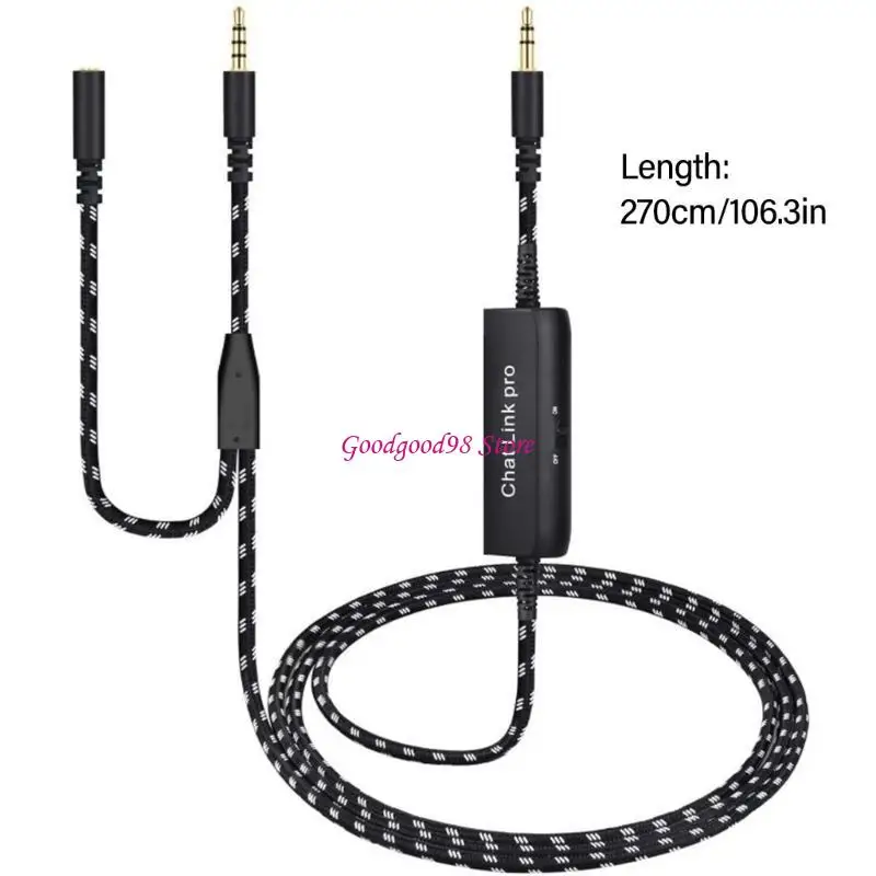 جودة رابط الدردشة سماعات الرأس تخفيض ضوضاء الحبل الكابل لـ HD60 HD60S HD60S+ HD60 4K60 سلك 270 سم/106.3 بوصة W8EC