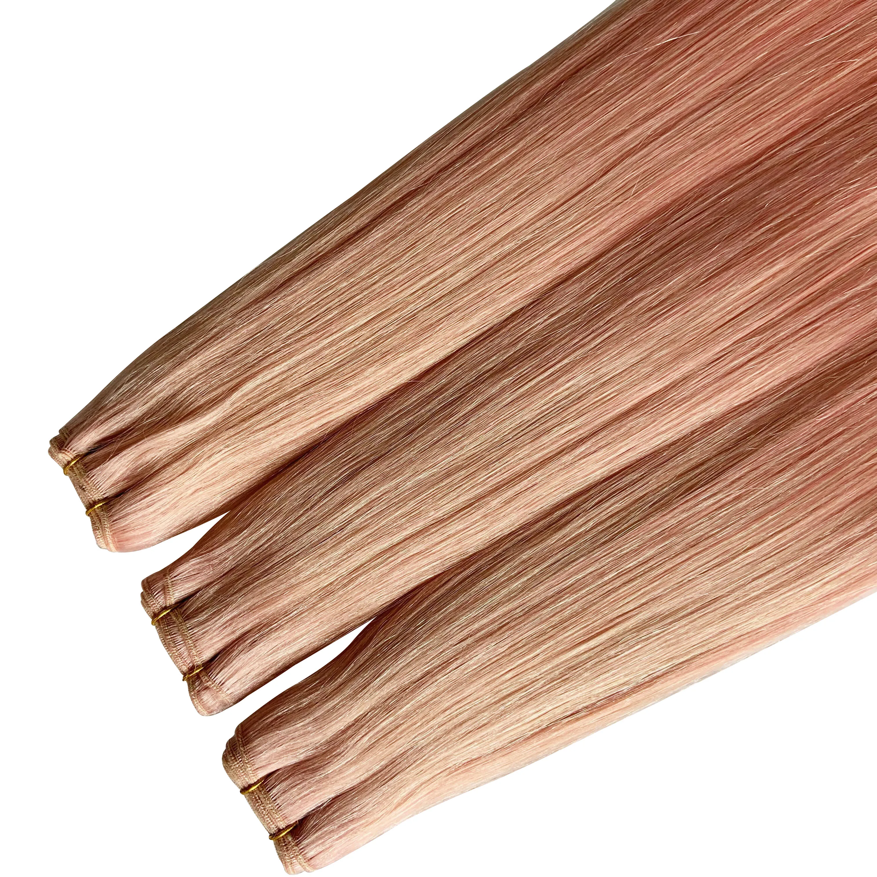 Natural Straight Brazilian Virgin 100% Human Hair Bundles Double Drawn Ombre Blonde Color Hair Weaves For Women 14inch-28inch