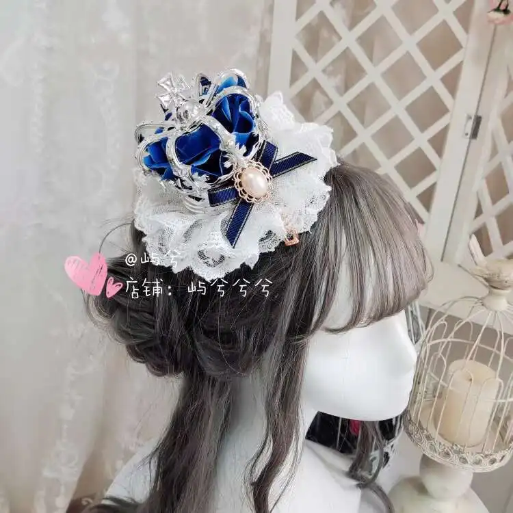 ใหม่ Fiesta Carnival ฮาโลวีน Cos คอสเพลย์ Crown Lolita Headwear ทุกวัน Princess Queen Be Crowned ดอกไม้งานแต่งงานอุปกรณ์เสริม