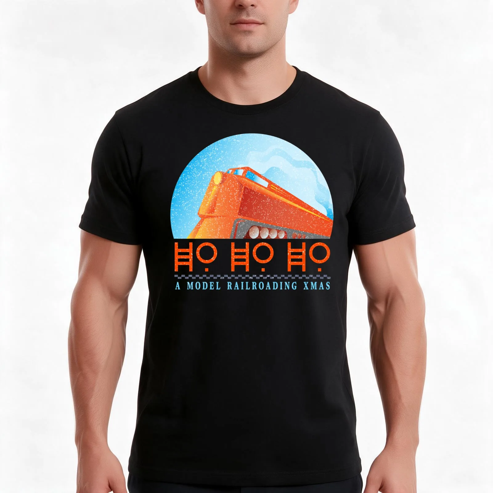 Model Railroading HO HO HO Scale Snowy Graphic Custom Made for Xmas - Fantastic Gift for the Model Railroader in Your Li T-Shirt