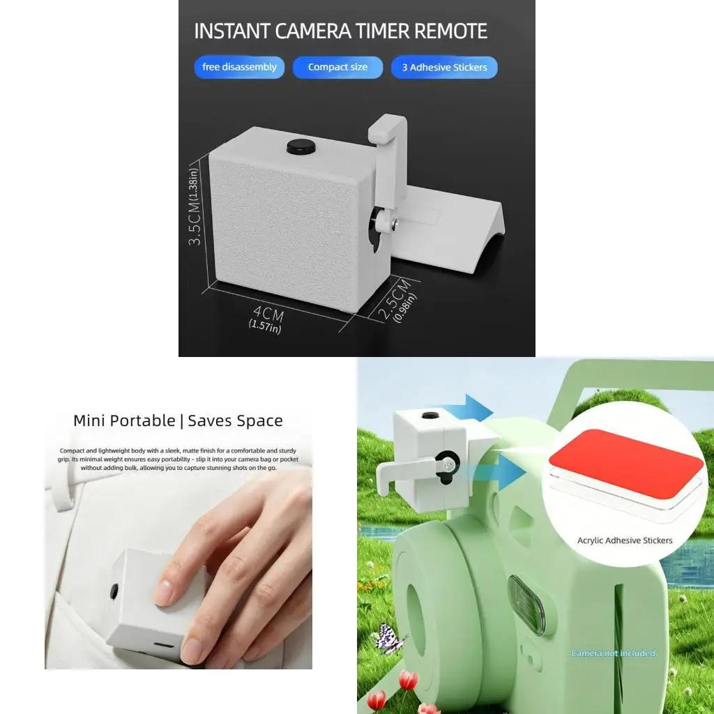 J78A Plastic Timers Attachment For 360 Cameras Easy Setups And Portable Design