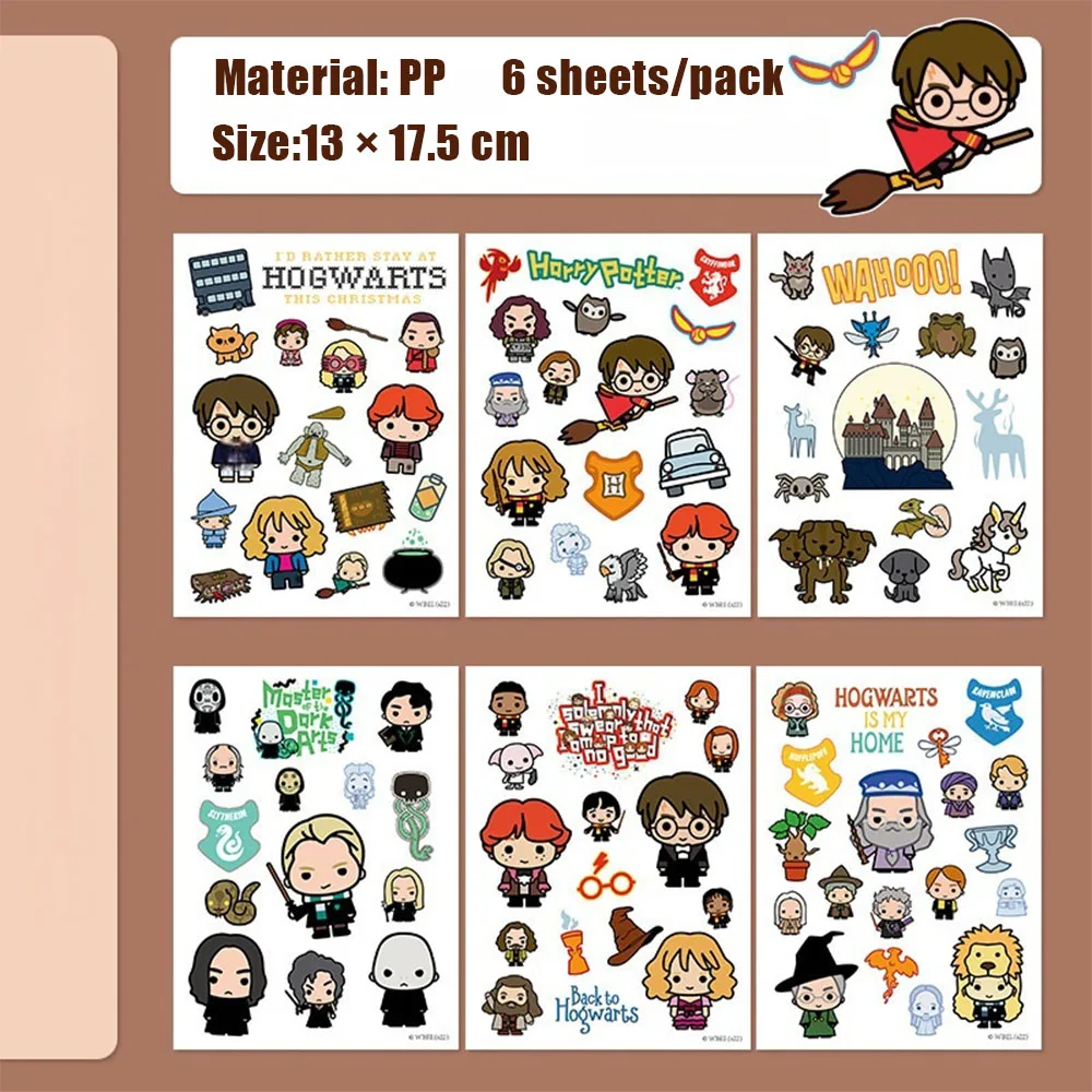 Genuine Harry Potter Stickers Washi Paper Materials Adhesive DIY Scrapbook Hand Made Decorative Journal Supplies Toys