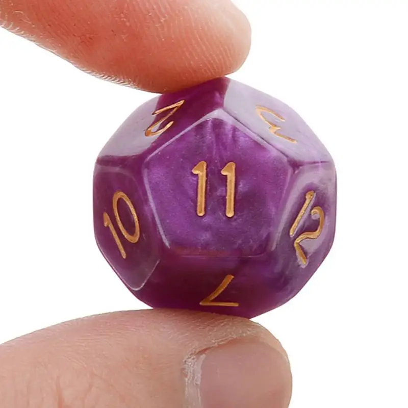 12 Sided Dice Entertainment Toys Astrology Dice for KTV Role Playing Game Table Party Dice Multifaceted Party Game Acrylic Dice