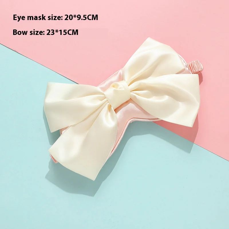 1 PC Simülasyon Ipek Sevimli Yay Karartma Kadın Hava Seyahat Göz Maskesi Toptan Karartma Nefes Uyku Için Uygun