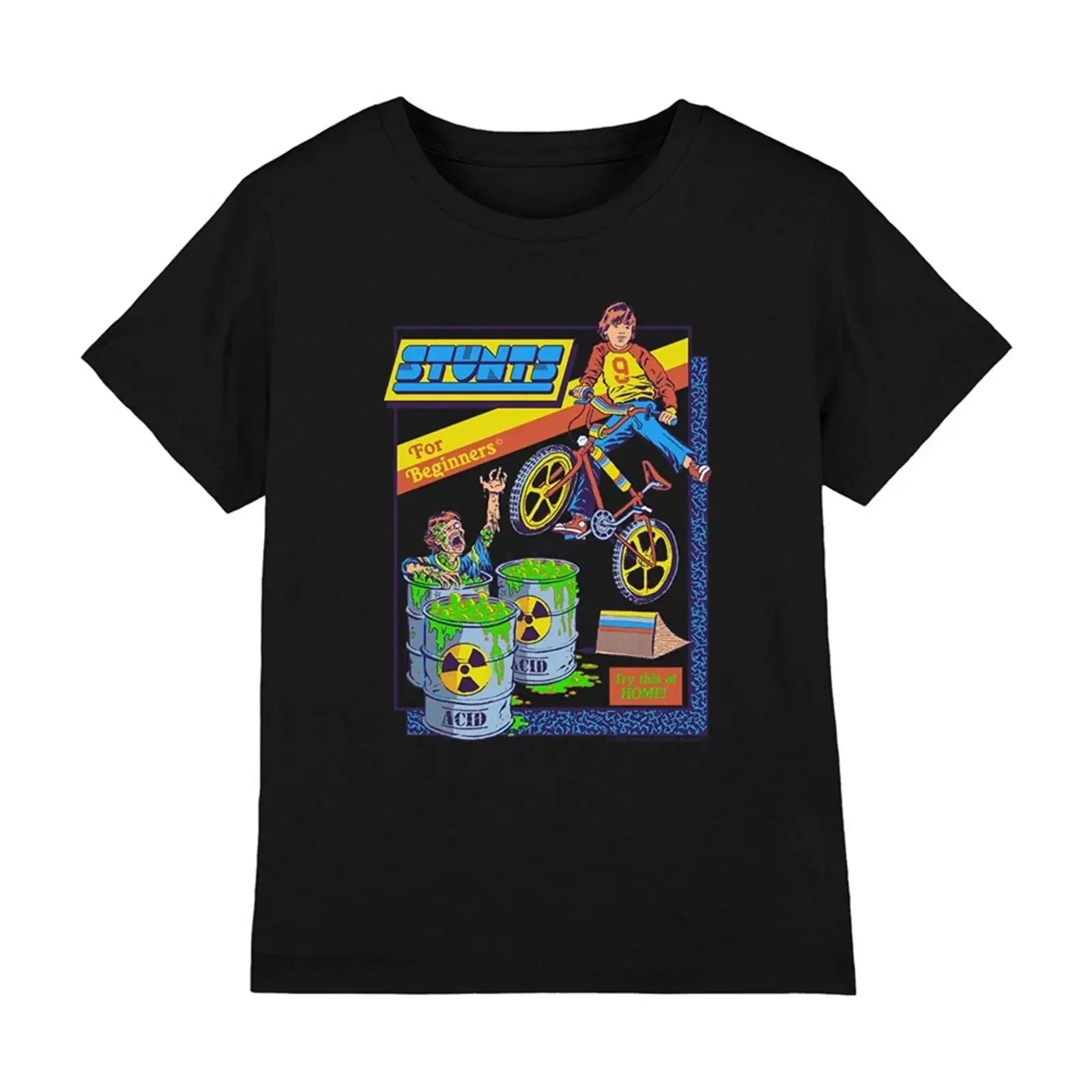 Steven Rhodes Stunts für Anfänger Kinder T Shirt 3 13 Jahre schwarz vintage Washed Breathable Top For Everyday Wear Stretched