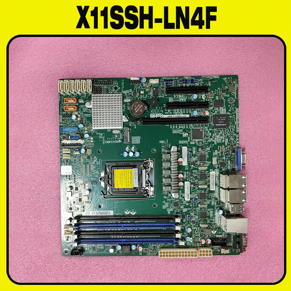 For Supermicro X11SSH-LN4F NAS server mainboard c236 chip ECC four network ports matx