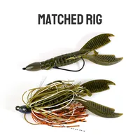 DYY 10cm 9g 6pcs Craw Flapper Shrimp Soft Lure Heavy Ribbed Claws Jigging Trailer Silicone Artificial Bait for Bass Fishing Lure 5