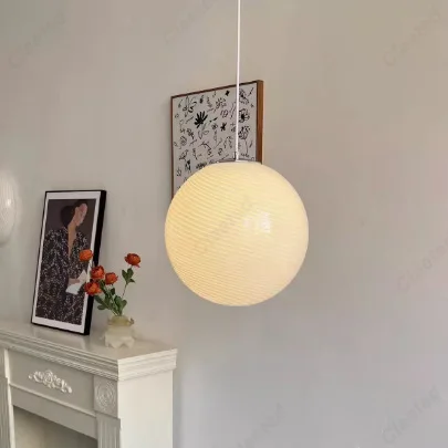 American New Retro LED Glass Chandelier Living Room Dining Room Bedroom Children's Room Decoration Lighting