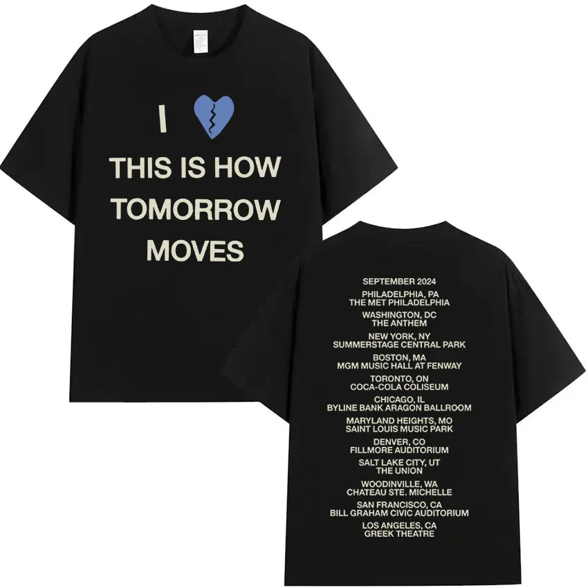 Beabadoobee I Love This Is How Tomorrow Moves Tour 2024 T-Shirt Men Women Vintage Harajuku Oversized Cotton T-shirts Summer Tops