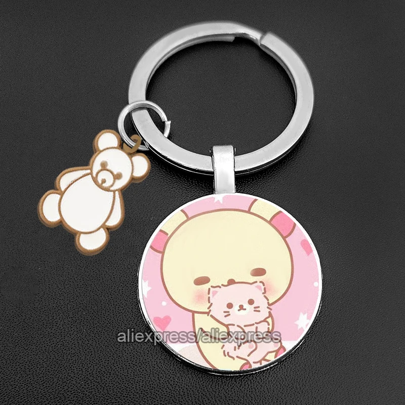 2023 Anime portachiavi per le donne Cute Candy Colors Rilakkuma portachiavi orso portachiavi regali per ragazze gioielli fatti a mano